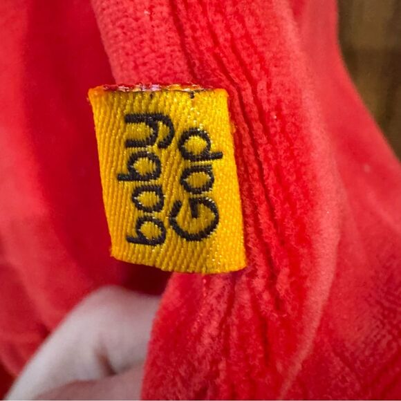 Vintage 2004 babyGap red velour drop-waist flower dress – toddler 4T - Picture 2 of 7